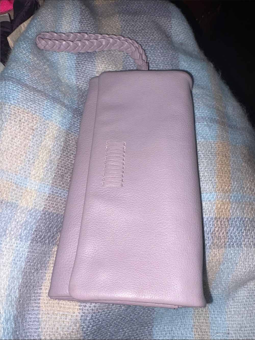 Kooba Lilac Leather Wristlet Clutch - Women’s Evening Bag
